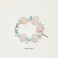 Rose Quartz & Aquamarine Bracelet | Mixed Gemstones
