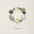 Citrine, Rose Quartz & Prehnite Bracelet | Mixed Gemstones
