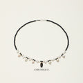 Tiger's Eye & Black Tourmaline Necklace with Baroque Pearls | 925 Sterling Silver
