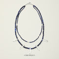 Lapis Lazuli & Freshwater Pearl Double-Layer Necklace | Sterling Silver