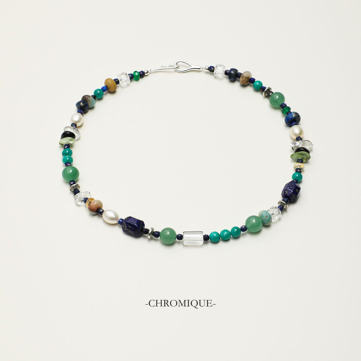 Lapis Lazuli, Amazonite & Green Agate Necklace | Mixed Gemstones