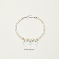 Pearl & Blue Topaz Bracelet | 925 Sterling Silver