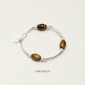Tiger's Eye Beaded Bracelet | 925 Sterling Silver