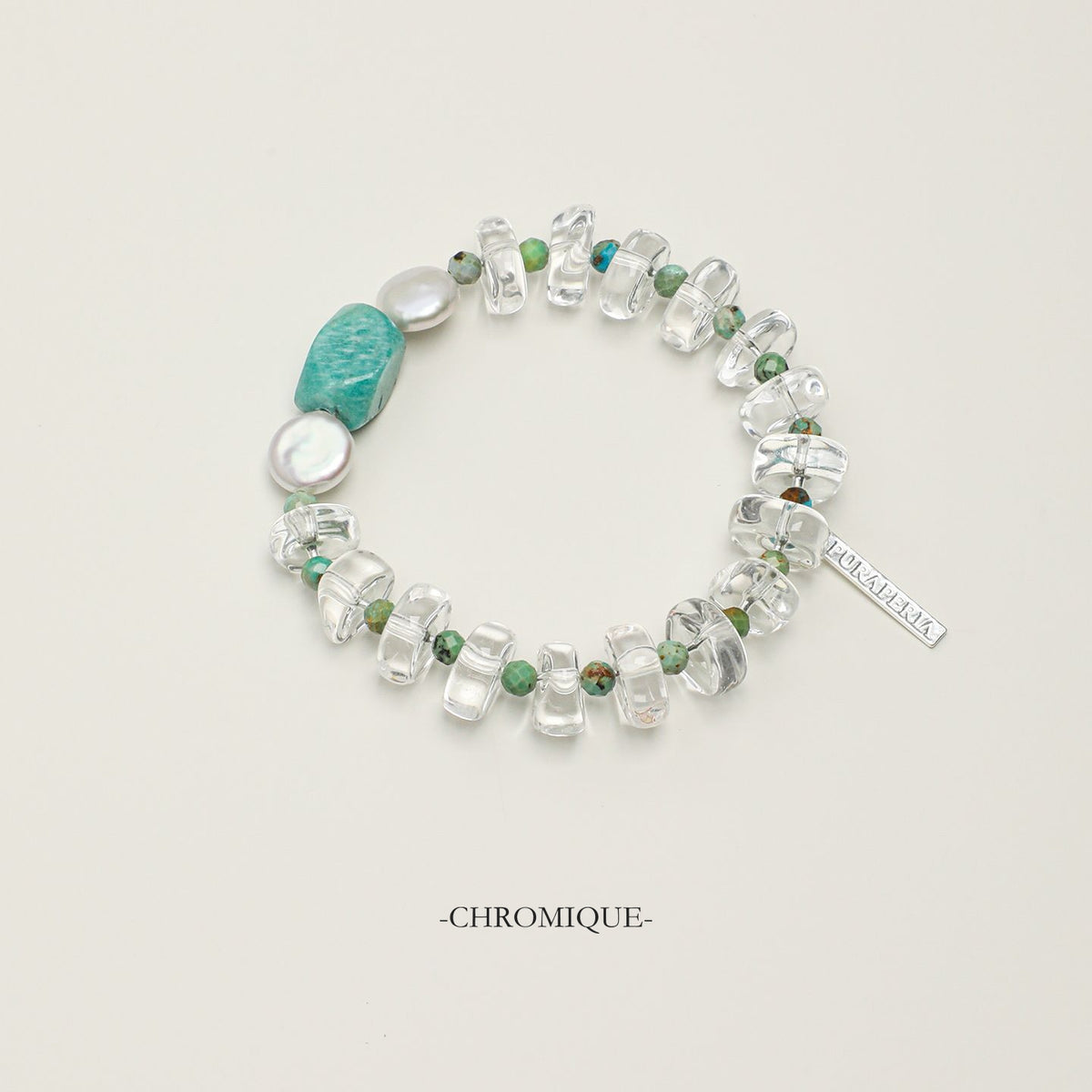 Amazonite Bracelet with Baroque Pearls | Mixed Gemstones