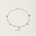 Amethyst & Zircon Necklace | 925 Sterling Silver