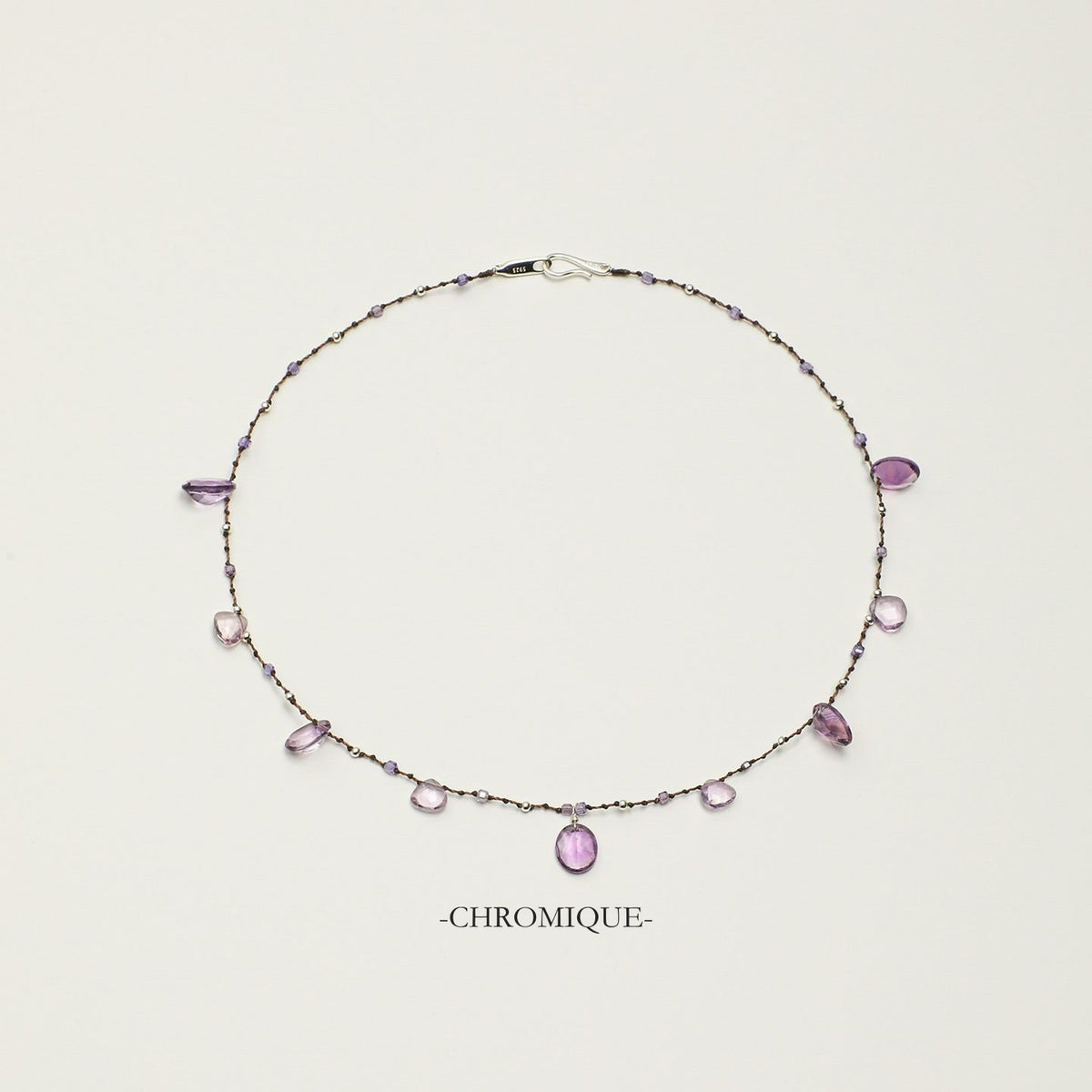Amethyst & Zircon Necklace | 925 Sterling Silver