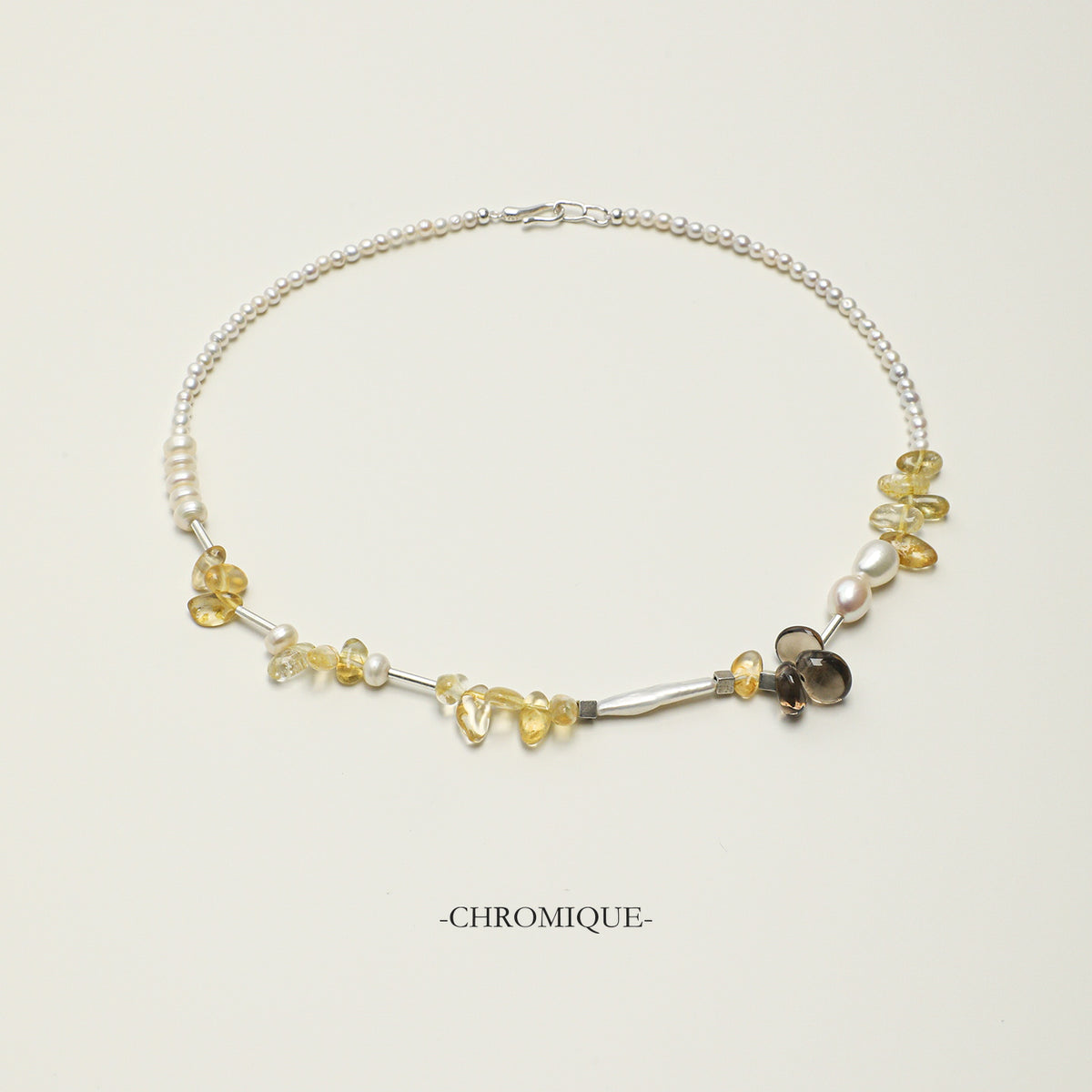 Citrine & Pearl Necklace | Mixed Gemstones