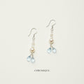 Pearl & Blue Topaz Drop Earrings | 925 Sterling Silver