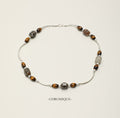 Tiger's Eye Beaded Necklace | 925 Sterling Silver