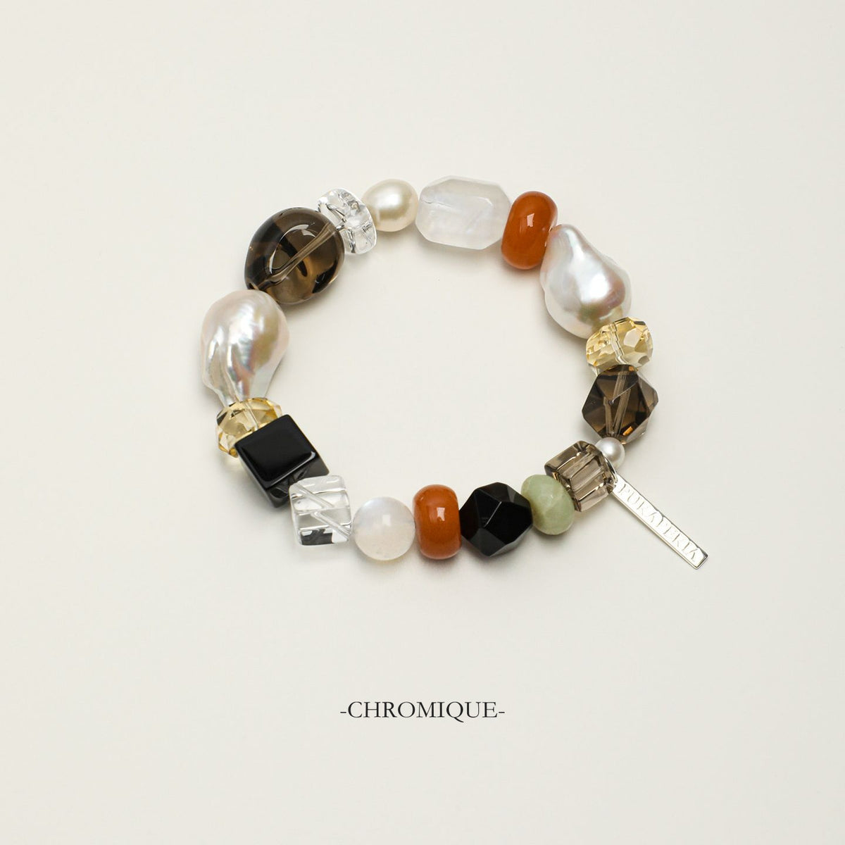 Smoky Quartz, Blue Moonstone & Citrine Bracelet | Mixed Gemstones