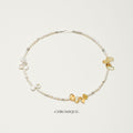 Citrine & Petal Bead Necklace | 925 Sterling Silver