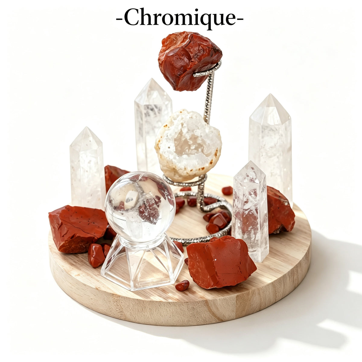 Natural Citrine Red Jasper Crystal Specimen Desktop Home Decor