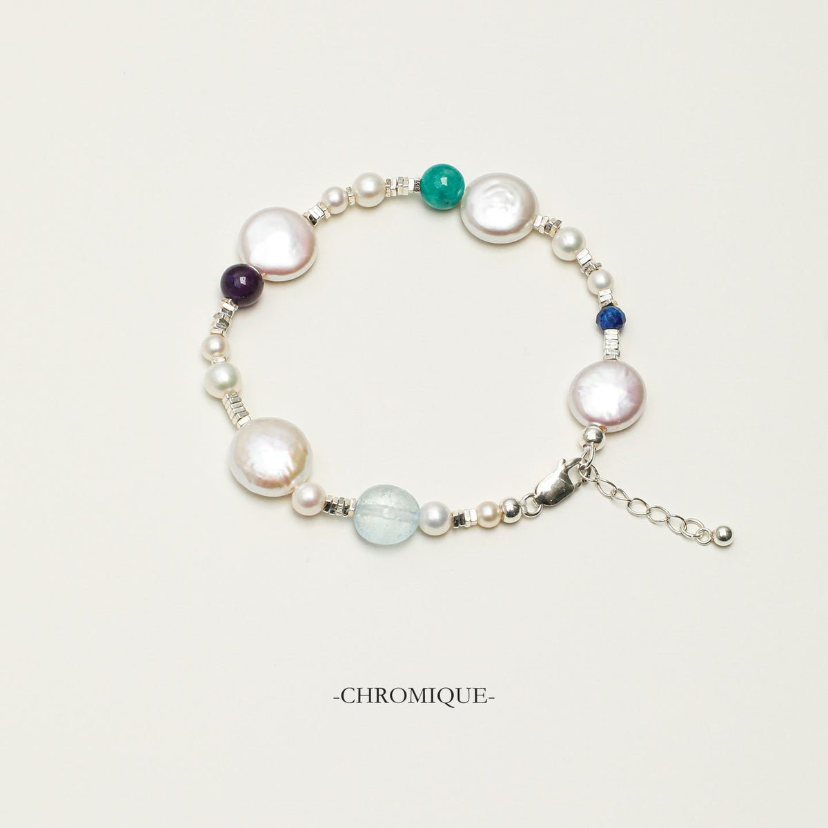 Amazonite, Amethyst, Lapis Lazuli & Aquamarine Bracelet | Natural Gemstones