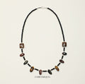 Natural Tiger's Eye & Black Tourmaline Necklace | 925 Sterling Silver