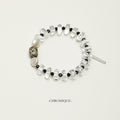 Clear Quartz & Black Tourmaline Bracelet with Baroque Pearl | Natural Gemstones