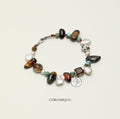 Tiger's Eye & Smoky Quartz Bracelet | Thai Silver