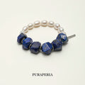 Blue Apatite & Freshwater Pearl Bracelet