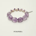 Gray Pearl & White Crystal Bracelet